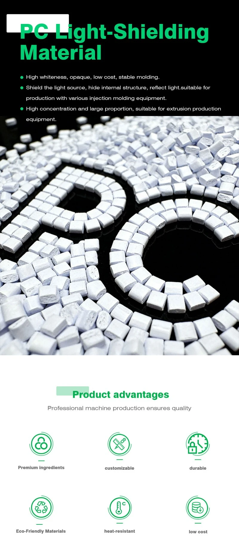 Modified PC Light-Shielding Material Modified PC Light-Shielding Material